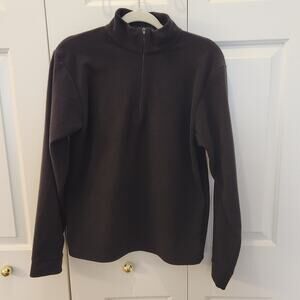 Butter Fleece Women's Black  1/4 Zip Fleece Pullover Size Small